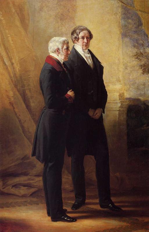Franz Xaver Winterhalter Arthur Wellesley, 1st Duke of Wellington with Sir Robert Peel Sweden oil painting art